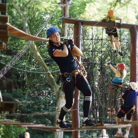 high rope, Roldskovadventure.dk, Rold Skov Adventure, Virksomhedsdag med forplejning, Adventure Challenge HIGH 4 timer, 